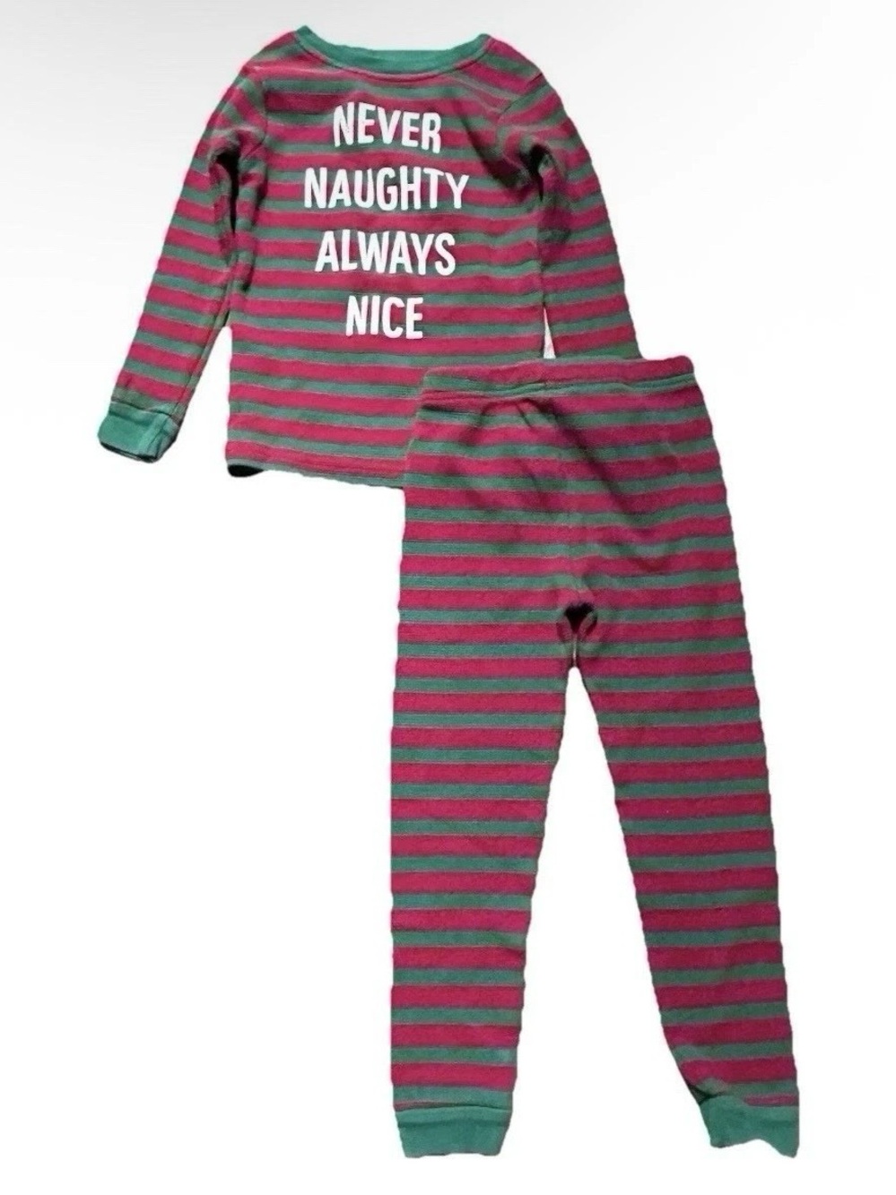 Toddler Red Green Christmas Pajama Set Size 4T Holiday Winter